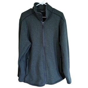 Eddie Bauer Full Zip Fleece Jacket‎ Outdoor Heather Gray Mens Size Extra Large